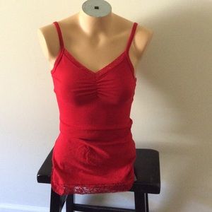 BKE RED CAMISOLE SIZE MEDIUM